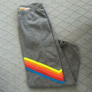 CHEVRON 5 SWEATPANTS - HEATHER GREY // NEON